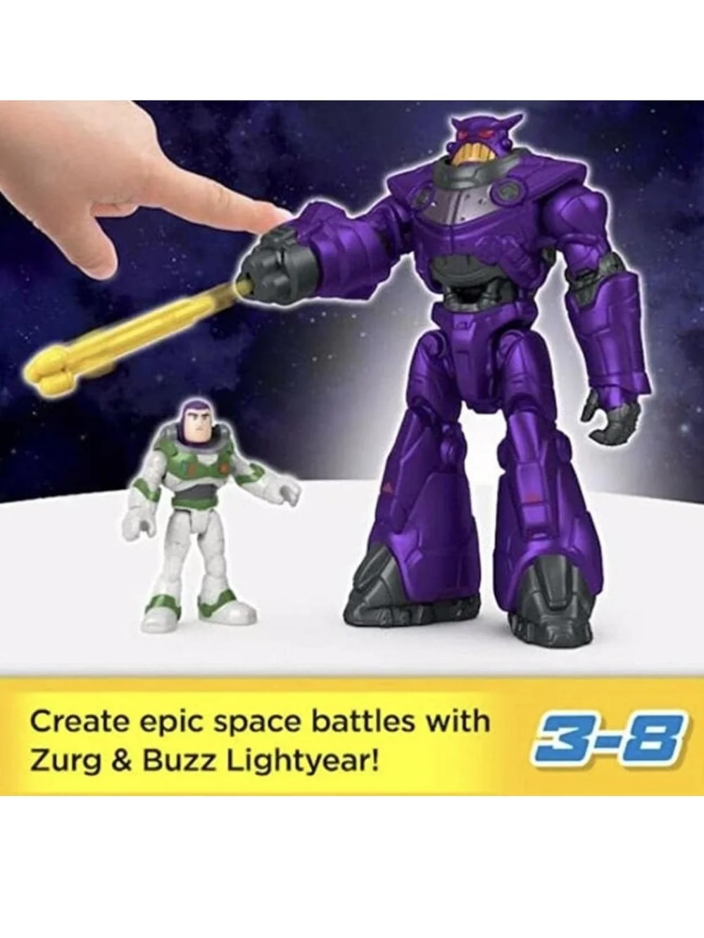 Disney Lightyear Purple Armored Mech with Green-White Astronaut Figure